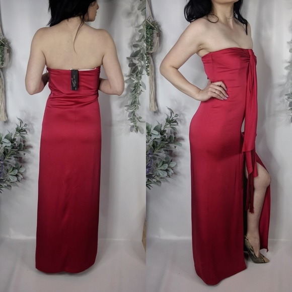 RACHEL ZOE Nico strapless draped gown pink 1062 - Picture 5 of 8